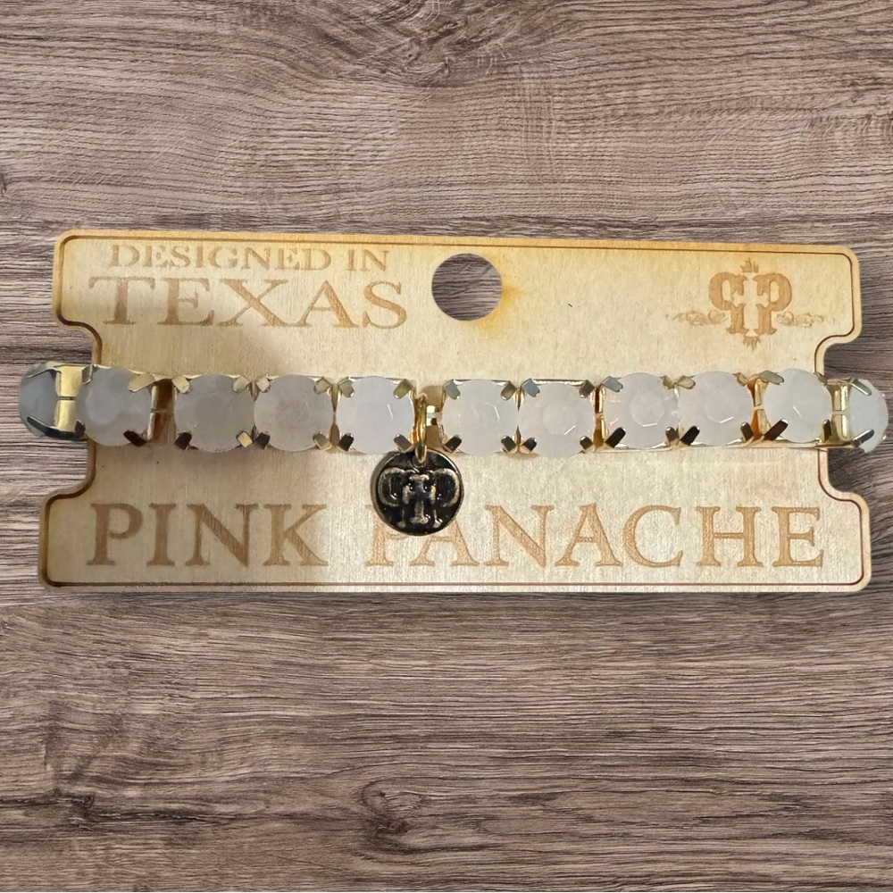 Pink Panache pink and Gold stretchy Bracelet